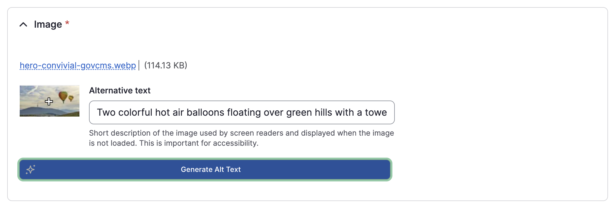 Generating Alt text