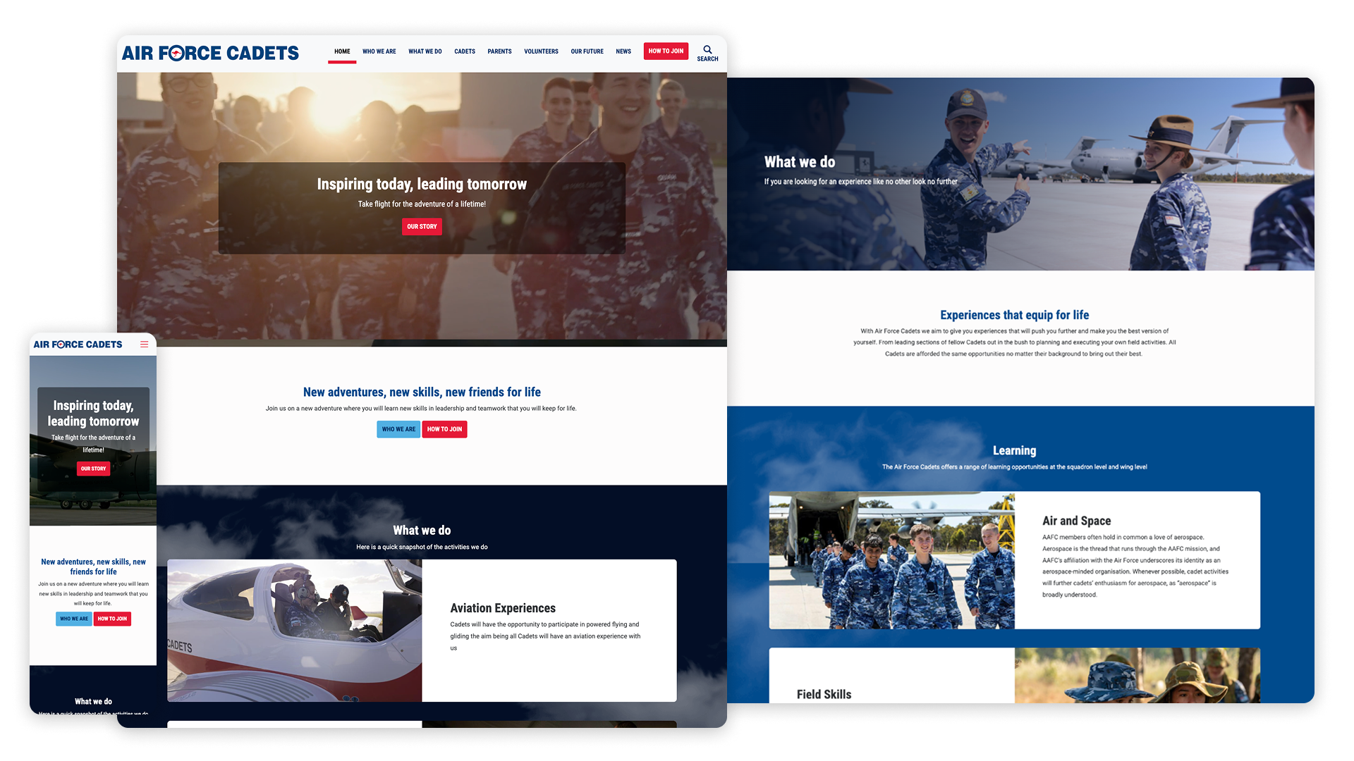 AFC website screenshots
