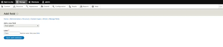 Adding of text field