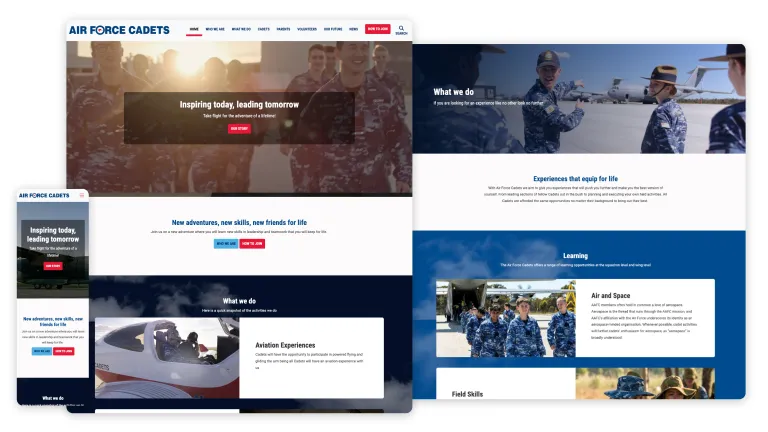 AFC website screenshots