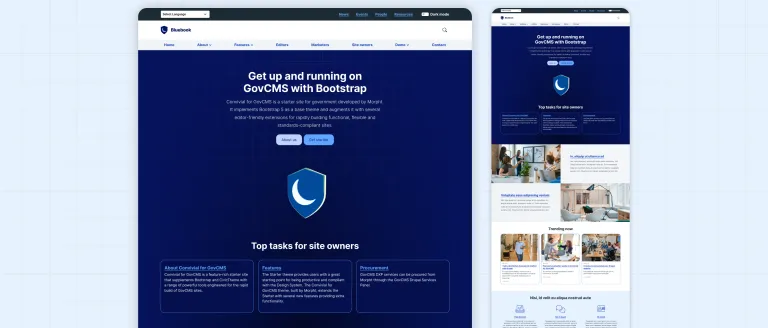 Example of homepage design
