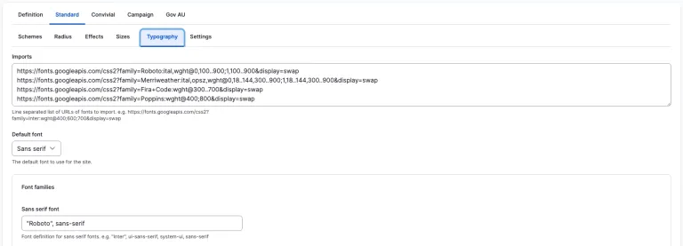 Convivial for Gov - Typography UI