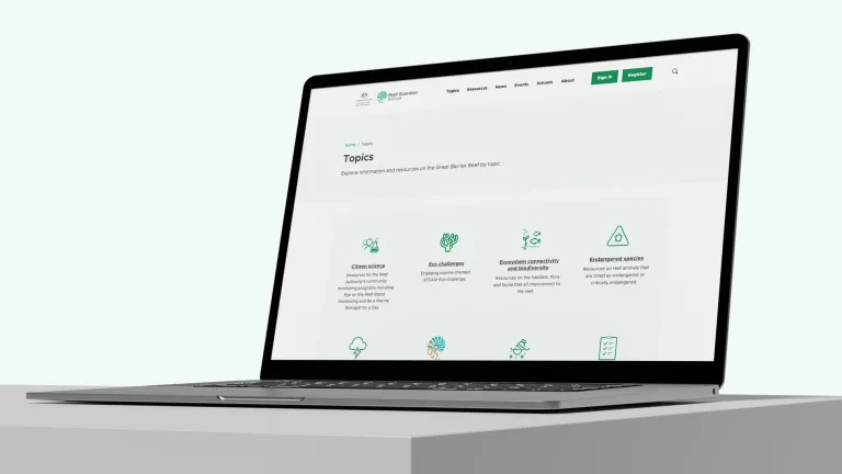 RGS - Topics landing page on Macbook