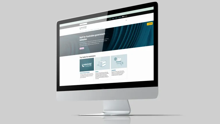 Convivial for GovCMS website on an iMac