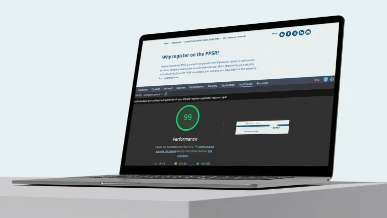 PPSR lighthouse performance report