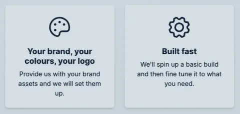 Convivial icon cards using Phosphor icons
