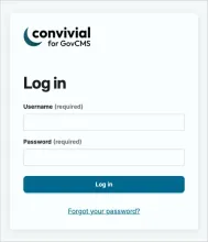 Convivial login screen