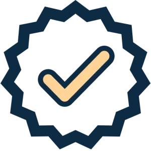 Checkmark seal icon