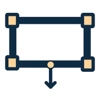 Design software transform box with prototype arrow