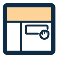 Example of click and drag page building icon