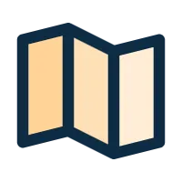 Trifold map icon