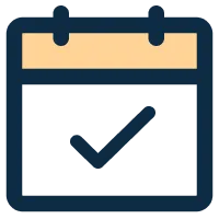 Calendar with checkmark icon