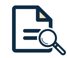 Content document with magnifying glass icon